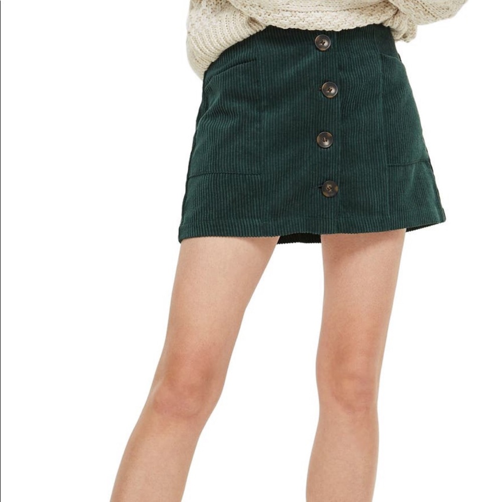 TOPSHOP Corduroy Miniskirt